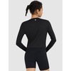 image:imagebaleaf Womens Long Sleeve Workout Tops Sun Shirts Quick Dry Breathable  UPF 50 Lightweight Moisturewicking UV SPF Thumbhole Crop Loose Fit for Athletic Running Gym Tennis YogaBlack