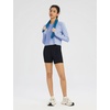image:imagebaleaf Womens Long Sleeve Workout Tops Sun Shirts Quick Dry Breathable  UPF 50 Lightweight Moisturewicking UV SPF Thumbhole Crop Loose Fit for Athletic Running Gym Tennis YogaLight Blue