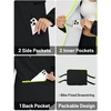 image:imagebaleaf Womens Rain Jackets Waterproof Packable Reflective Windbreaker Running Cycling Lightweight Jacket Hiking Gear HoodedBlack