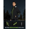 image:imagebaleaf Womens Rain Jackets Waterproof Packable Reflective Windbreaker Running Cycling Lightweight Jacket Hiking Gear HoodedBlack