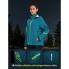 image:imagebaleaf Womens Rain Jackets Waterproof Packable Reflective Windbreaker Running Cycling Lightweight Jacket Hiking Gear HoodedBlue