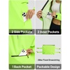 image:imagebaleaf Womens Rain Jackets Waterproof Packable Reflective Windbreaker Running Cycling Lightweight Jacket Hiking Gear HoodedFluorescent Green