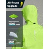 image:imagebaleaf Womens Rain Jackets Waterproof Packable Reflective Windbreaker Running Cycling Lightweight Jacket Hiking Gear HoodedFluorescent Green