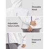image:imagebaleaf Womens Rain Jackets Waterproof Packable Reflective Windbreaker Running Cycling Lightweight Jacket Hiking Gear HoodedWhite