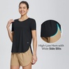 image:imagebaleaf Womens Short Sleeve T Shirts Crew Neck Workout Tops Running Shirts Sun Protection Quick Dry UVBlack