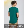 image:imagebaleaf Womens Short Sleeve T Shirts Crew Neck Workout Tops Running Shirts Sun Protection Quick Dry UVGreen