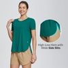 image:imagebaleaf Womens Short Sleeve T Shirts Crew Neck Workout Tops Running Shirts Sun Protection Quick Dry UVGreen