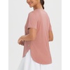image:imagebaleaf Womens Short Sleeve T Shirts Crew Neck Workout Tops Running Shirts Sun Protection Quick Dry UVHeather Orange