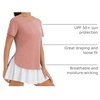 image:imagebaleaf Womens Short Sleeve T Shirts Crew Neck Workout Tops Running Shirts Sun Protection Quick Dry UVHeather Orange