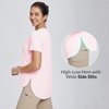 image:imagebaleaf Womens Short Sleeve T Shirts Crew Neck Workout Tops Running Shirts Sun Protection Quick Dry UVPink