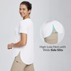 image:imagebaleaf Womens Short Sleeve T Shirts Crew Neck Workout Tops Running Shirts Sun Protection Quick Dry UVWhite