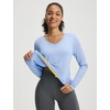image:imagebaleaf Womens Sun Shirts UPF 50 UV Protection Long Sleeve V Neck Lightweight Breathable Quick Dry Tops Hiking RunningLight Blue