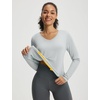 image:imagebaleaf Womens Sun Shirts UPF 50 UV Protection Long Sleeve V Neck Lightweight Breathable Quick Dry Tops Hiking RunningLight Gray