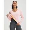 image:imagebaleaf Womens Sun Shirts UPF 50 UV Protection Long Sleeve V Neck Lightweight Breathable Quick Dry Tops Hiking RunningLight Pink