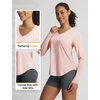 image:imagebaleaf Womens Sun Shirts UPF 50 UV Protection Long Sleeve V Neck Lightweight Breathable Quick Dry Tops Hiking RunningLight Pink