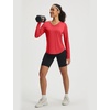 image:imagebaleaf Womens Sun Shirts UPF 50 UV Protection Long Sleeve V Neck Lightweight Breathable Quick Dry Tops Hiking RunningRed