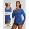 image:imagebaleaf Womens Sun Shirts UPF 50 UV Protection Long Sleeve V Neck Lightweight Breathable Quick Dry Tops Hiking RunningRoyal Blue