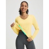 image:imagebaleaf Womens Sun Shirts UPF 50 UV Protection Long Sleeve V Neck Lightweight Breathable Quick Dry Tops Hiking RunningYellow