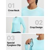 image:imagebaleaf Womens UPF 50 Long Sleeve Sun Shirts Crop Rash Guard UV Workout Tops SPF Slim Fit Lightweight Athletic HikingLight Green
