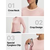image:imagebaleaf Womens UPF 50 Long Sleeve Sun Shirts Crop Rash Guard UV Workout Tops SPF Slim Fit Lightweight Athletic HikingPink