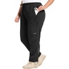 image:imagebaleaf Plus Size Hiking Pants for Women Lightweight Quick Dry Cargo Joggers Water Resistant with 4 Zipper Pockets UPF 50Black