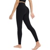image:imagebaleaf Womens 25 High Waisted Compression Yoga Leggings  No Front Seam Lycra Stretchy Petite LengthUltra Soft Mid Compression 1 Back Pocket to Hold Small ThingsBlack