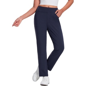 image:imagebaleaf Womens Fleece Lined Pant Waterproof Thermal Pocket Cold Weather Gear  27 Tapered Ankle Length Warm Fleece Lined With builtin drawstring Cold Weather Gear Work Golf CasualNavy