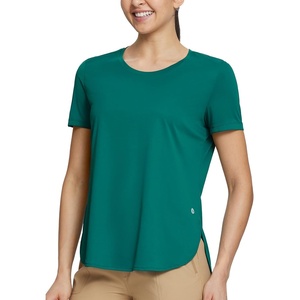 image:imagebaleaf Womens Short Sleeve T Shirts Crew Neck Workout Tops Running Shirts Sun Protection Quick Dry UVGreen