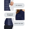 image:imagebaleaf Womens Lightweight Warm Puffer Vest Winter Running Sleeveless Jacket  Zip Pockets amp Soft Curve Design Windproof WaterResistant and Noiseless Fabric Suitable for Running Hiking in 20F60FBlue