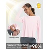 image:imagebaleaf Womens Long Sleeve Workout Tops Running Sun Shirts Split Back  UPF 50 Quick Dry Lightweight Breathable Moisturewicking SPF UV for Athletic Gym Hiking Tennis OutdoorLight Pink