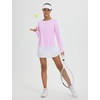 image:imagebaleaf Womens Long Sleeve Workout Tops Running Sun Shirts Split Back  UPF 50 Quick Dry Lightweight Breathable Moisturewicking SPF UV for Athletic Gym Hiking Tennis OutdoorLight Purple
