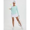 image:imagebaleaf Womens Long Sleeve Workout Tops Running Sun Shirts Split Back  UPF 50 Quick Dry Lightweight Breathable Moisturewicking SPF UV for Athletic Gym Hiking Tennis OutdoorLight Green