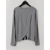 image:imagebaleaf Womens Long Sleeve Workout Tops Running Sun Shirts Split Back  UPF 50 Quick Dry Lightweight Breathable Moisturewicking SPF UV for Athletic Gym Hiking Tennis OutdoorDark Gray
