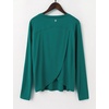 image:imagebaleaf Womens Long Sleeve Workout Tops Running Sun Shirts Split Back  UPF 50 Quick Dry Lightweight Breathable Moisturewicking SPF UV for Athletic Gym Hiking Tennis OutdoorGreen