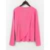 image:imagebaleaf Womens Long Sleeve Workout Tops Running Sun Shirts Split Back  UPF 50 Quick Dry Lightweight Breathable Moisturewicking SPF UV for Athletic Gym Hiking Tennis OutdoorPink
