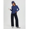 image:imagebaleaf Womens Long Sleeve Workout Tops Running Sun Shirts Split Back  UPF 50 Quick Dry Lightweight Breathable Moisturewicking SPF UV for Athletic Gym Hiking Tennis OutdoorNavy Blue