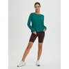 image:imagebaleaf Womens Long Sleeve Workout Tops Running Sun Shirts Split Back  UPF 50 Quick Dry Lightweight Breathable Moisturewicking SPF UV for Athletic Gym Hiking Tennis OutdoorGreen