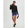 image:imagebaleaf Womens Long Sleeve Workout Tops Running Sun Shirts Split Back  UPF 50 Quick Dry Lightweight Breathable Moisturewicking SPF UV for Athletic Gym Hiking Tennis OutdoorBlack