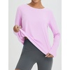 image:imagebaleaf Womens Long Sleeve Workout Tops Running Sun Shirts Split Back  UPF 50 Quick Dry Lightweight Breathable Moisturewicking SPF UV for Athletic Gym Hiking Tennis OutdoorLight Purple