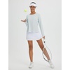 image:imagebaleaf Womens Long Sleeve Workout Tops Running Sun Shirts Split Back  UPF 50 Quick Dry Lightweight Breathable Moisturewicking SPF UV for Athletic Gym Hiking Tennis OutdoorCool Gray