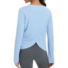 image:imagebaleaf Womens Long Sleeve Workout Tops Running Sun Shirts Split Back  UPF 50 Quick Dry Lightweight Breathable Moisturewicking SPF UV for Athletic Gym Hiking Tennis OutdoorLight Blue