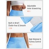 image:imagebaleaf Womens 4 High Waisted Swim Board Shorts Quick Dry UPF50 with Zipper PocketsBlue