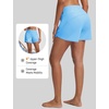image:imagebaleaf Womens 4 High Waisted Swim Board Shorts Quick Dry UPF50 with Zipper PocketsBlue