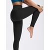 image:imagebaleaf High Waisted Leggings for Women Tummy Control Yoga Workout Pants  25 Workout Leggings with Back Waist Pocket Ultra Soft Medium SupportBlack