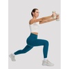 image:imagebaleaf Leggings with Pockets for Women No Front Seam High Waisted Yoga Pants Soft Lightweight Workout Leggings 25Blue