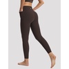 image:imagebaleaf Leggings with Pockets for Women No Front Seam High Waisted Yoga Pants Soft Lightweight Workout Leggings 25Dark Brown
