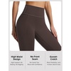 image:imagebaleaf Leggings with Pockets for Women No Front Seam High Waisted Yoga Pants Soft Lightweight Workout Leggings 25Dark Brown