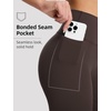 image:imagebaleaf Leggings with Pockets for Women No Front Seam High Waisted Yoga Pants Soft Lightweight Workout Leggings 25Dark Brown