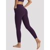 image:imagebaleaf Leggings with Pockets for Women No Front Seam High Waisted Yoga Pants Soft Lightweight Workout Leggings 25Dark Purple