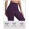 image:imagebaleaf Leggings with Pockets for Women No Front Seam High Waisted Yoga Pants Soft Lightweight Workout Leggings 25Dark Purple